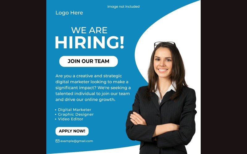 We are Hiring For Job Social Media Template Design