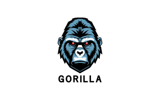 Angry Gorilla Face Mascot Logo