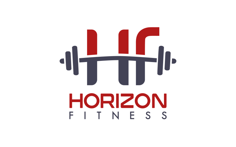 Creative HF Gym Logo Design Logo Template