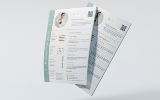Elegant & Soft-Tone Fashion Designer CV Design