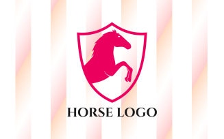 Elegant Horse Badge Logo Template