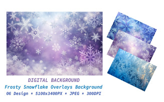 Frosty Snowflake Overlays Background