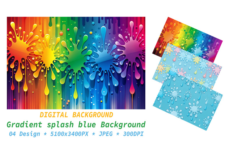 Gradient splash blue Background