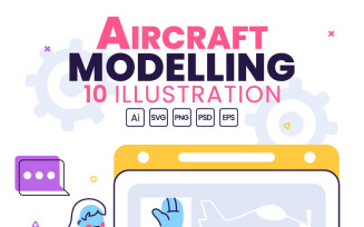 10 Aircraft Model Crafting Illustration