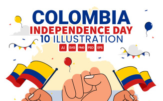 10 Colombia Independence Day Illustration