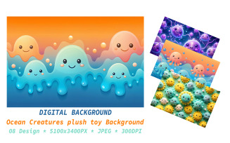 Ocean Creatures plush toy Background