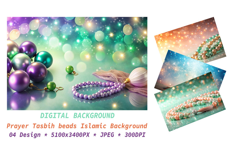 Prayer Tasbih beads Islamic Background