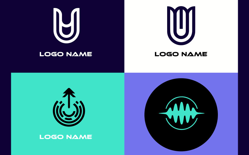 Collection of Abstract Logos for Various Businesses Logo Template