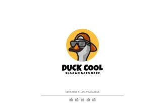 Duck Cool Mascot Logo Design