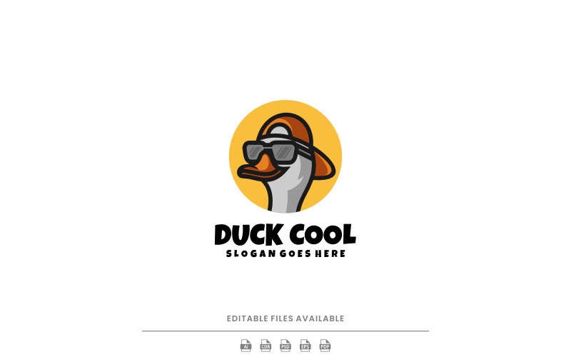 Duck Cool Mascot Logo Design Logo Template