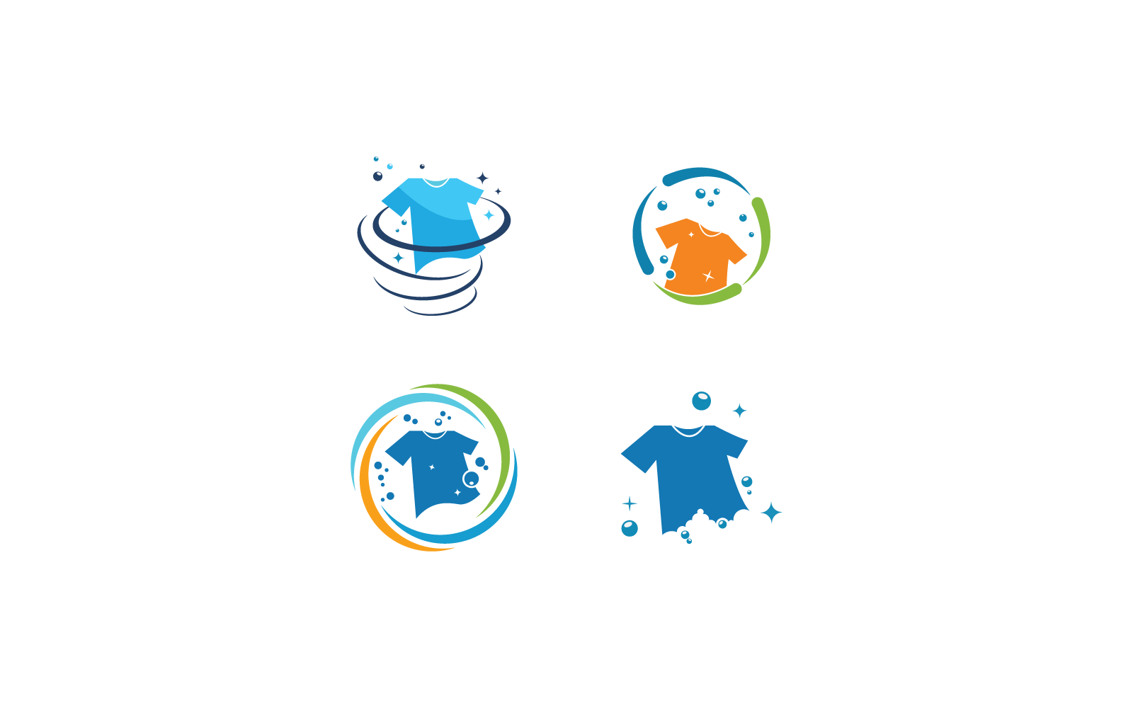 Laundry logo illustration design template