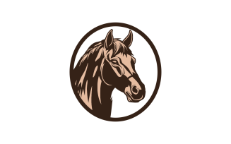 Unique Horse Badge Logo Template