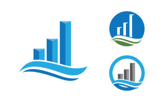 Business growth Finance concept logo illustration design v.16