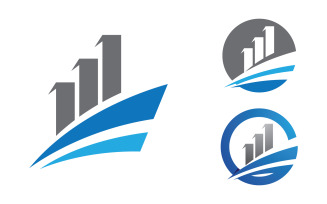 Business growth Finance concept logo illustration design v.18