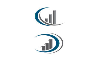 Business growth Finance concept logo illustration design v.1