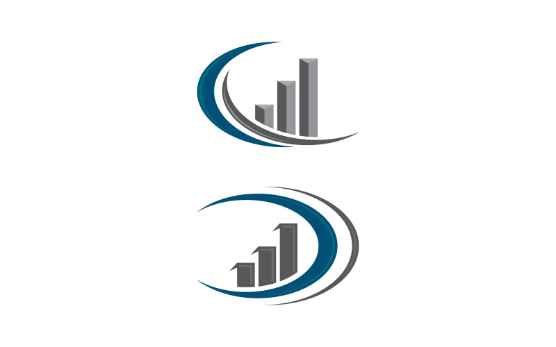 Business growth Finance concept logo illustration design v.1 Illustration