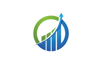 Business growth Finance concept logo illustration design v.21