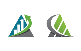 Business growth Finance concept logo illustration design v.22