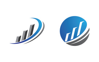 Business growth Finance concept logo illustration design v.25