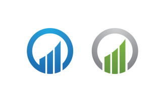 Business growth Finance concept logo illustration design v.29
