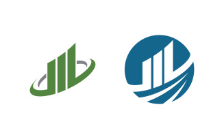 Business growth Finance concept logo illustration design v.30