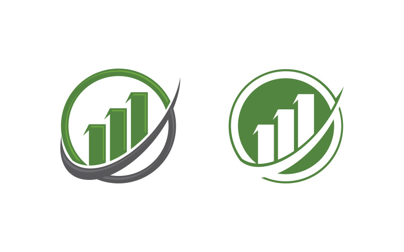 Business growth Finance concept logo illustration design v.4 Illustration