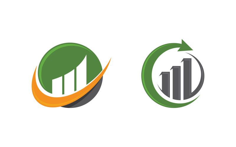 Business growth Finance concept logo illustration design v.5 Illustration