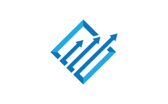 Business growth Finance concept logo illustration design v.7