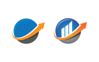 Business growth Finance concept logo illustration design v.8