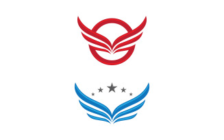 Eagle hawk wing icon Template logo design v.7