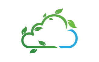 Healthy life eco tree leaf concept logo design template v.1