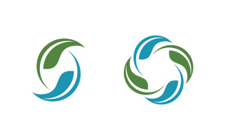 Healthy life eco tree leaf concept logo design template v.5