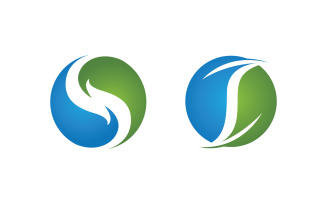 Healthy life eco tree leaf concept logo design template v.8