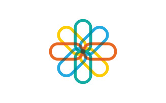 Human care adoption group network and social logo design v.25