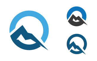 Mountain Hill icon Logo illustration design Template v.7