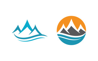 Mountain Hill icon Logo illustration design Template v.8