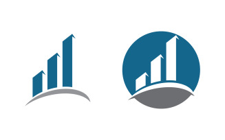 Business growth Finance concept logo illustration design v.28