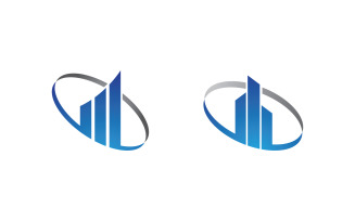 Business growth Finance concept logo illustration design v.31