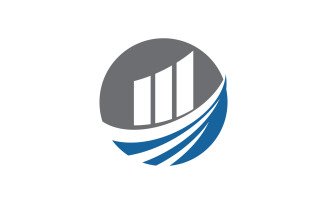 Business growth Finance concept logo illustration design v.34