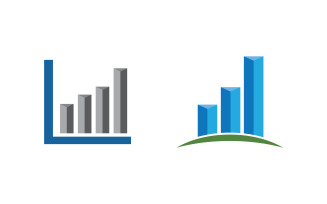 Business growth Finance concept logo illustration design v.35