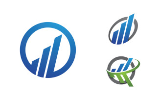 Business growth Finance concept logo illustration design v.42