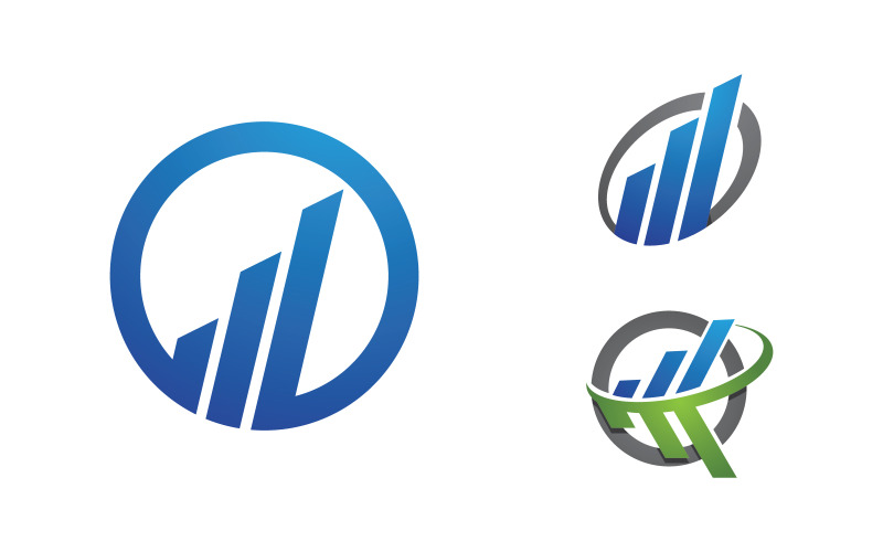 Business growth Finance concept logo illustration design v.42 Logo Template