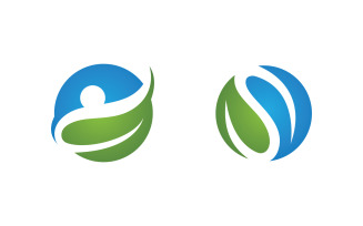 Healthy life Human fit sport logo sign illustration v.11