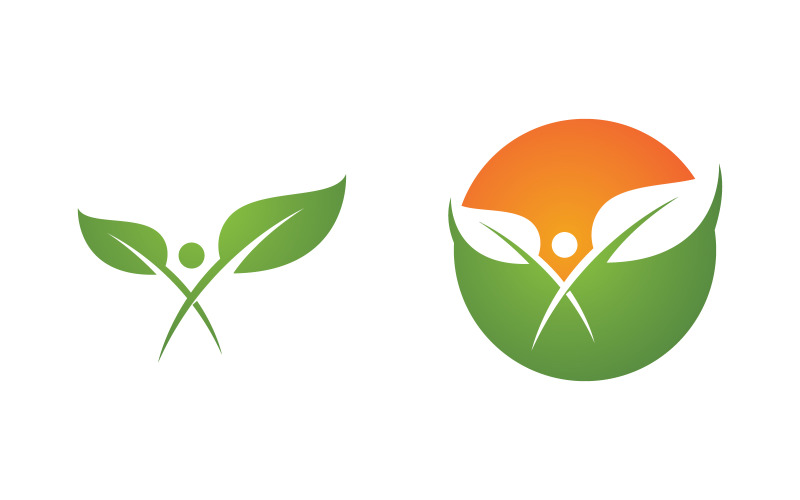 Healthy life Human fit sport logo sign illustration v.31 Logo Template