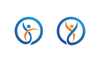 Healthy life Human fit sport logo sign illustration v.39