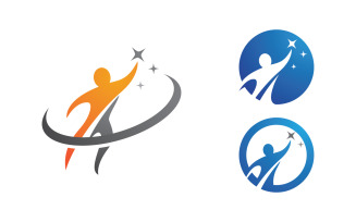 Healthy life Human fit sport logo sign illustration v.52