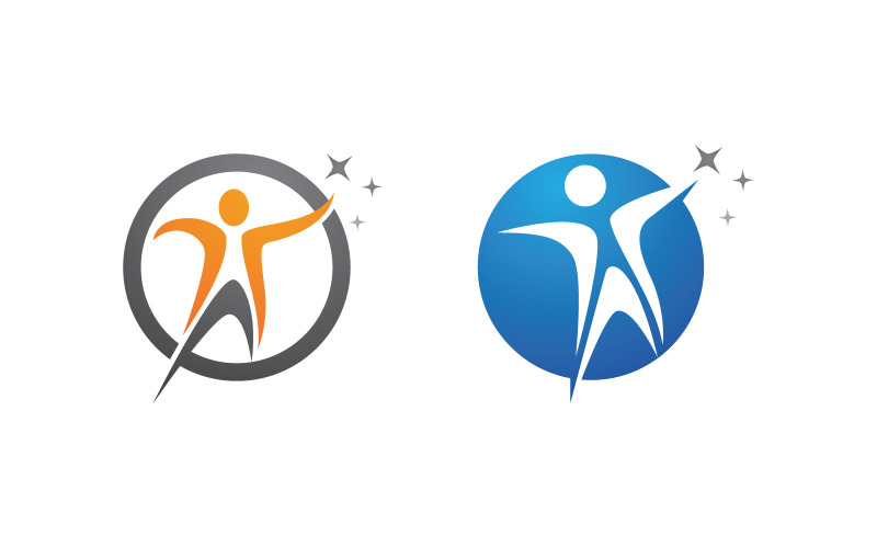 Healthy life Human fit sport logo sign illustration v.53 Logo Template