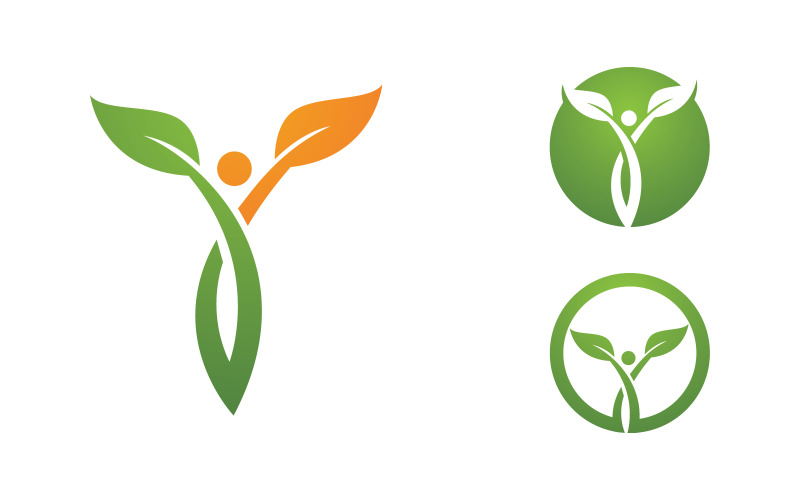 Healthy life Human fit sport logo sign illustration v.59 Logo Template