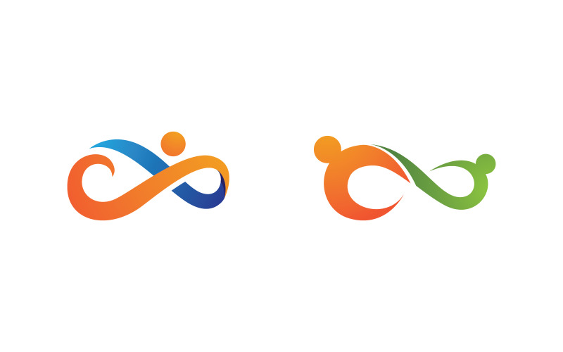 Healthy life Human fit sport logo sign illustration v.67 Logo Template