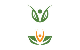 Healthy life Human fit sport logo sign illustration v.68